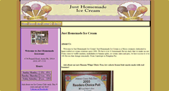 Desktop Screenshot of justhomemadeicecream.com