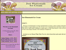 Tablet Screenshot of justhomemadeicecream.com